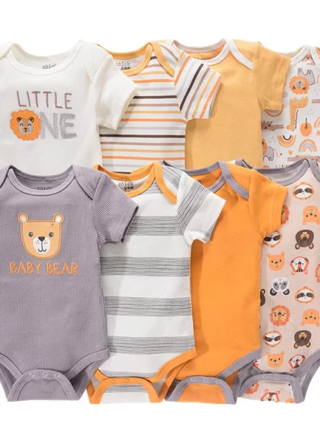 4 Uds. Body para recién nacido, de algodón -0 a 12 meses, estampado de dibujos animados