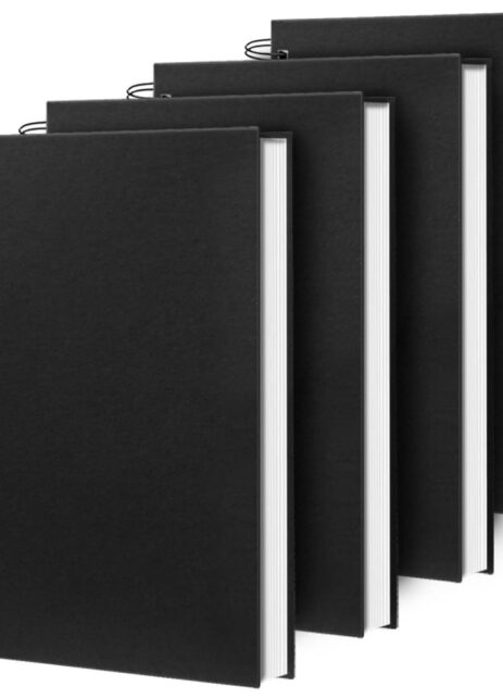 4 Libretas con Espiral  A5 a rayas - de Tapa Dura