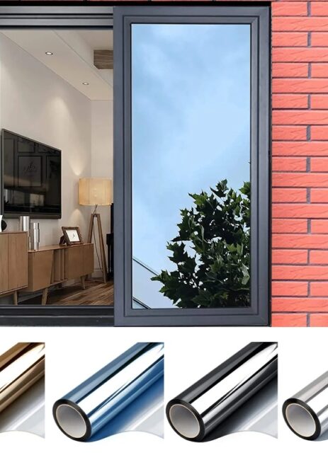 Película con Protección Solar para Privacidad - Resistente a los Rayos UV, Material PET 100x50cm